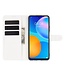 Wit Lychee Bookcase Hoesje voor de Huawei P Smart (2021)