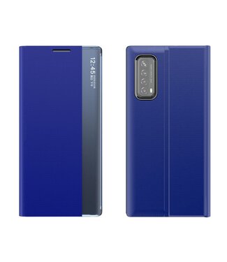 Blauw Venster Bookcase Hoesje Huawei P Smart (2021)