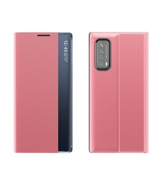 Roze Venster Bookcase Hoesje Huawei P Smart (2021)