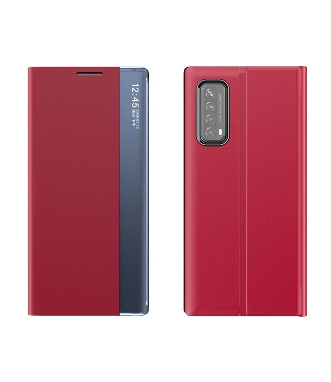 Rood Venster Bookcase Hoesje voor de Huawei P Smart (2021)