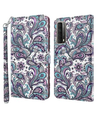 Paisley Patroon Bookcase Hoesje Huawei P Smart (2021)