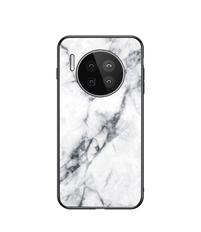 Wit Marmer Hardcase Hoesje voor de Huawei Mate 40 Pro