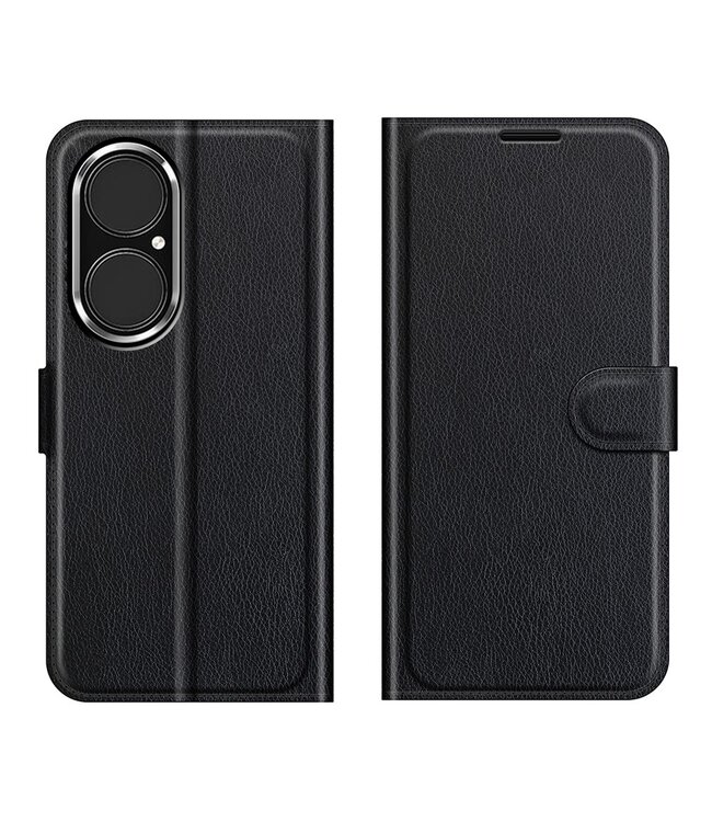 Zwart Lychee Bookcase Hoesje voor de Huawei P50