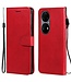 Rood Bookcase Hoesje voor de Huawei P50 Pro