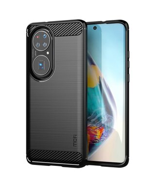 Mofi Zwart Carbon TPU Hoesje Huawei P50 Pro