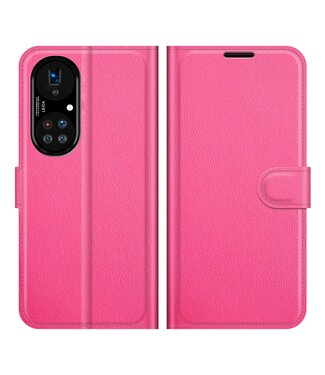 Roze Lychee Bookcase Hoesje Huawei P50 Pro