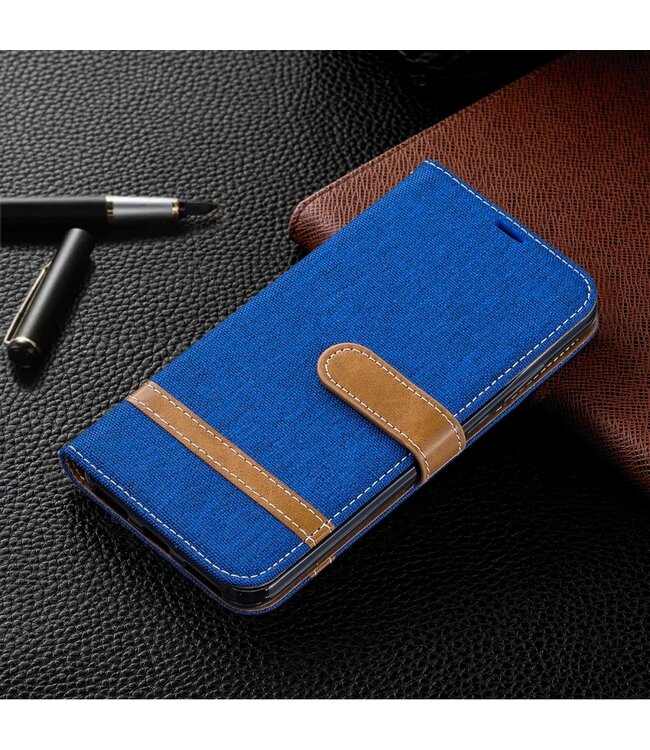 Blauw Jeans Bookcase Hoesje voor de Huawei Y6 (2019)