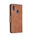 Bruin Wallet Bookcase Hoesje voor de Huawei Y7 (2019)