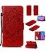 Rood Mandala Bookcase Hoesje voor de Huawei Y7 (2019)