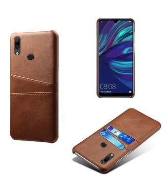 Bruin Pasjeshouder Faux Lederen Hoesje Huawei Y7 (2019)