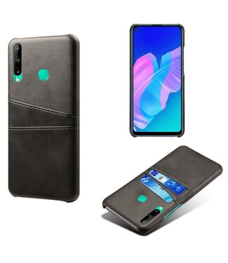 Ksq Zwart Pasjeshouder Faux Lederen Hoesje Huawei P40 Lite E