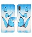 Blauwe Vlinders Bookcase Hoesje voor de Samsung Galaxy A02s