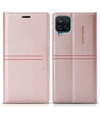 Rosegoud Bookcase Hoesje Samsung Galaxy A12