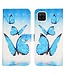 Blauwe Vlinders Bookcase Hoesje voor de Samsung Galaxy A12