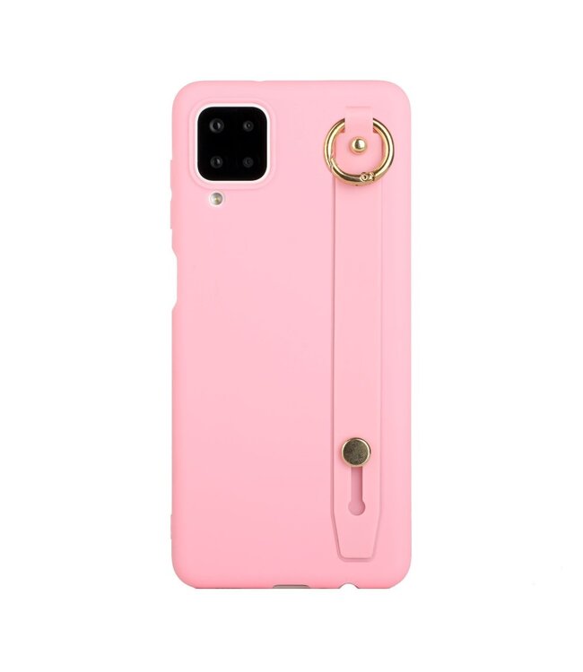 Roze Handriem TPU Hoesje voor de Samsung Galaxy A12