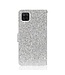 Zilver Glitter Krokodillen Bookcase Hoesje voor de Samsung Galaxy A12