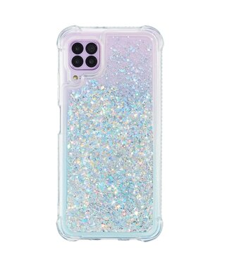 Zilver Glitter TPU Hoesje Samsung Galaxy A12