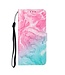 Roze / Blauw Marmer Bookcase Hoesje voor de Samsung Galaxy A12