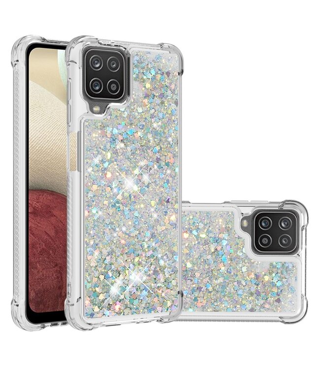 Groen Glitter TPU Hoesje voor de Samsung Galaxy A12