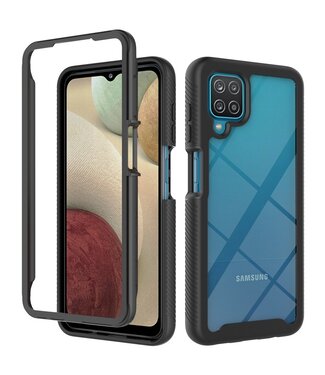 Zwart Hybrid Hoesje Samsung Galaxy A12