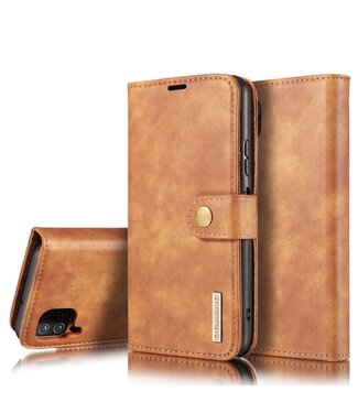 Bruin 2 in 1 Wallet Bookcase Hoesje Samsung Galaxy A12