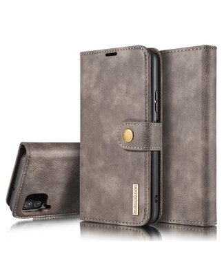 Grijs 2 in 1 Wallet Bookcase Hoesje Samsung Galaxy A12