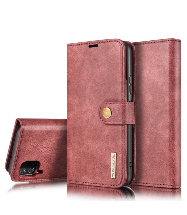 DG.Ming Rood 2 in 1 Wallet Bookcase Hoesje voor de Samsung Galaxy A12