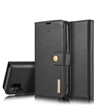 Zwart 2 in 1 Wallet Bookcase Hoesje Samsung Galaxy A12