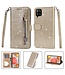 Goud Glitter Bookcase Hoesje voor de Samsung Galaxy A12