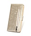 Goud Glitter Bookcase Hoesje voor de Samsung Galaxy A12