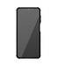 Zwart Banden Profiel Kickstand Hybrid Hoesje voor de Samsung Galaxy A12