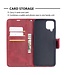 Rood Stijlvol Wallet Bookcase Hoesje voor de Samsung Galaxy A12