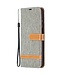 Grijs Jeans Bookcase Hoesje voor de Samsung Galaxy A12