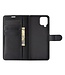 Zwart Lychee Bookcase Hoesje voor de Samsung Galaxy A12