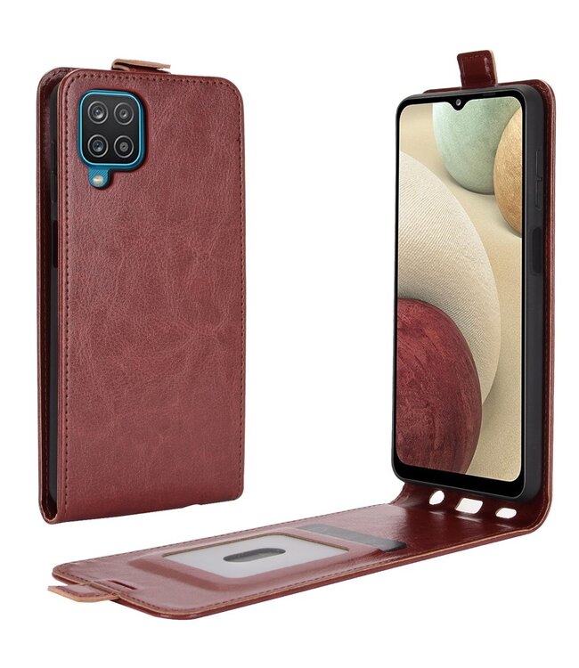 Bruin Flipcase Hoesje voor de Samsung Galaxy A12