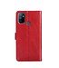 Rood Portemonnee Bookcase Hoesje voor de OnePlus Nord N100
