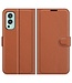 Bruin Lychee Bookcase Hoesje voor de OnePlus Nord 2