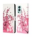 Roze Bloessem Bookcase Hoesje voor de OnePlus Nord 2