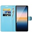Blauw Lychee Wallet Bookcase Hoesje voor de Sony Xperia 10 III