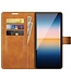 Oranje Wallet Bookcase Hoesje voor de Sony Xperia 10 III
