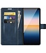 Blauw Wallet Bookcase Hoesje voor de Sony Xperia 10 III