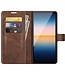 Bruin Wallet Bookcase Hoesje voor de Sony Xperia 10 III