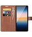 Bruin Wallet Bookcase Hoesje voor de Sony Xperia 10 III