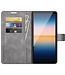 Grijs Wallet Bookcase Hoesje voor de Sony Xperia 10 III
