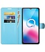 Blauw Lychee Bookcase Hoesje voor de Alcatel 1S (2021)