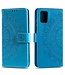 Blauw Bloemen Bookcase Hoesje voor de Motorola Moto G9 Plus