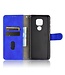 Blauw Skin Touch Bookcase Hoesje voor de Motorola Moto G9 Play