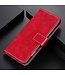 Rood Retro Bookcase Hoesje voor de Motorola Moto E7