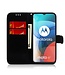 Zwart Spiegel Bookcase Hoesje voor de Motorola Moto E7
