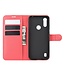 Rood Lychee Bookcase Hoesje voor de Motorola Moto E6s (2020)